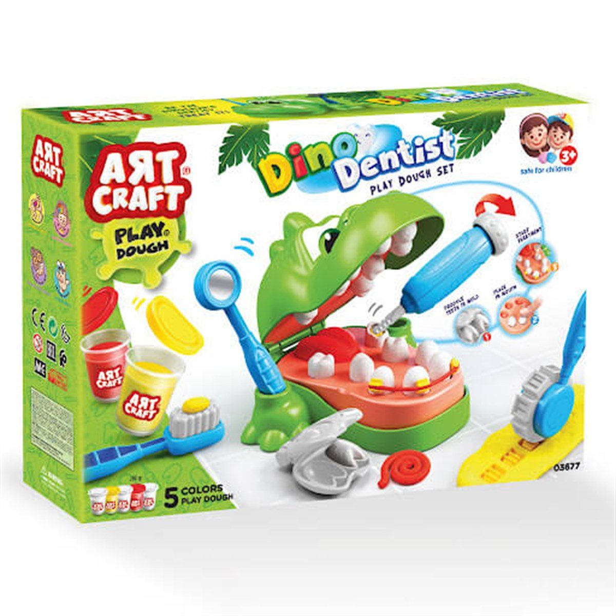 DD.DINO DISCI OYUN HAMUR SETI 280 GR 03677