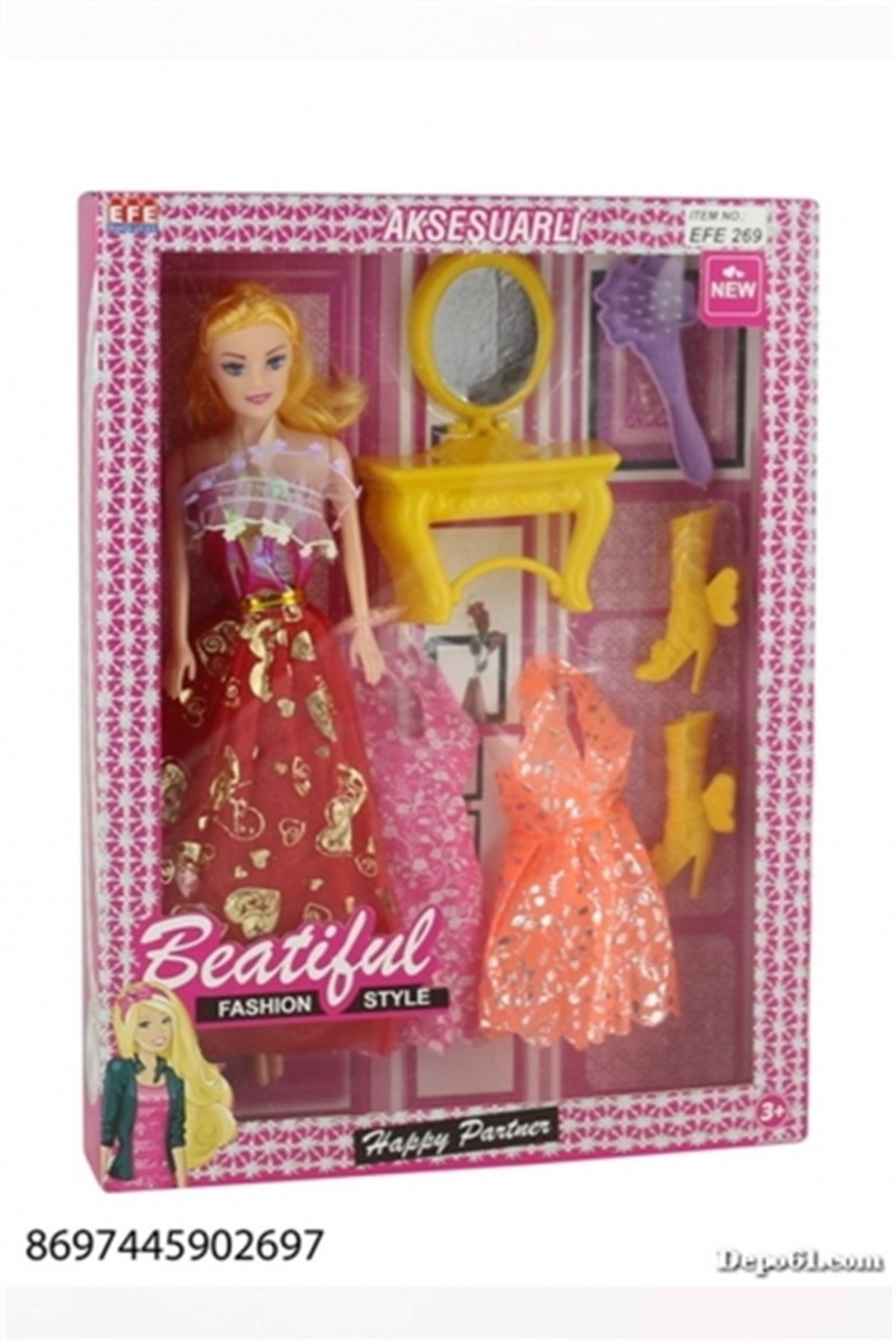 EFE.BEAUTIFUL STANDLI AKSESUARLI BEBEK 90269 (269)
