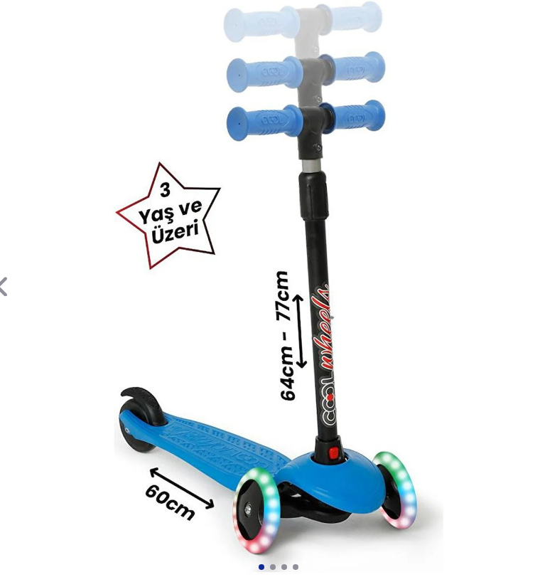FRK.COOL WHEELS ISIKLI STAR SCOOTER MAVI 75963 (59632)