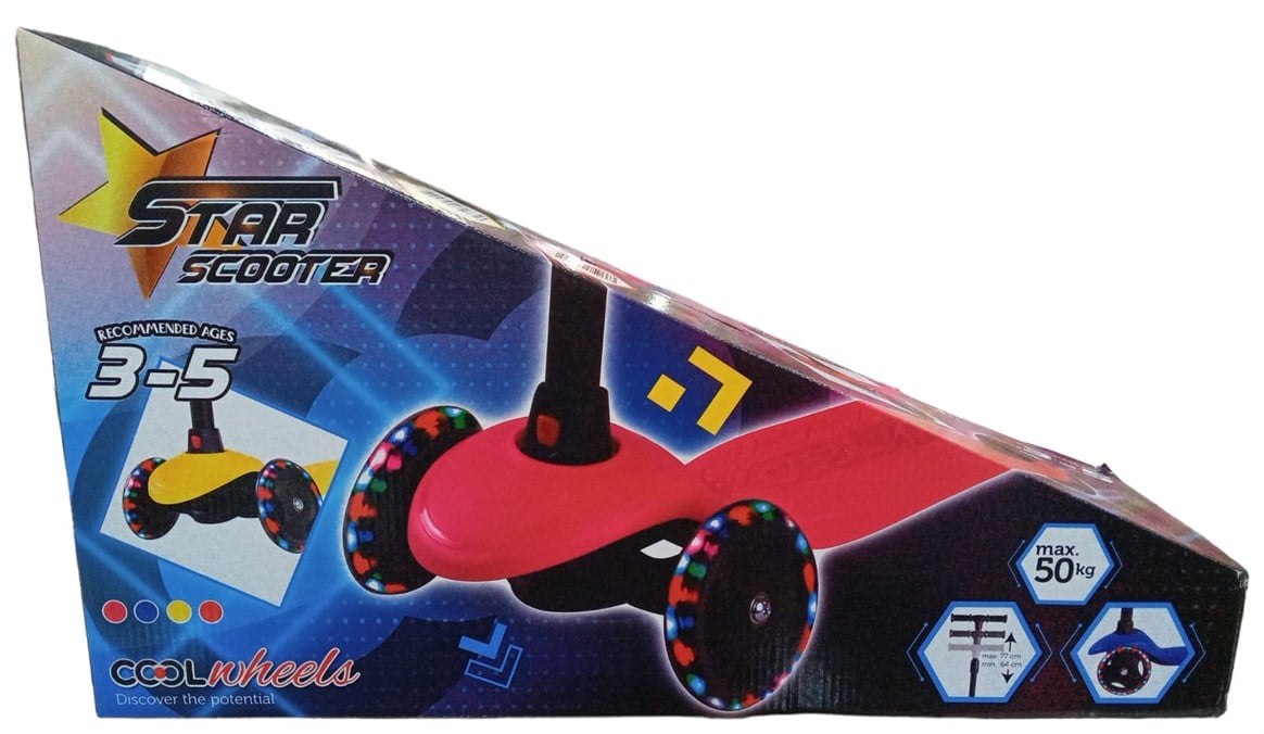 FRK.COOL WHEELS ISIKLI STAR SCOOTER SARI 75965 (59656)