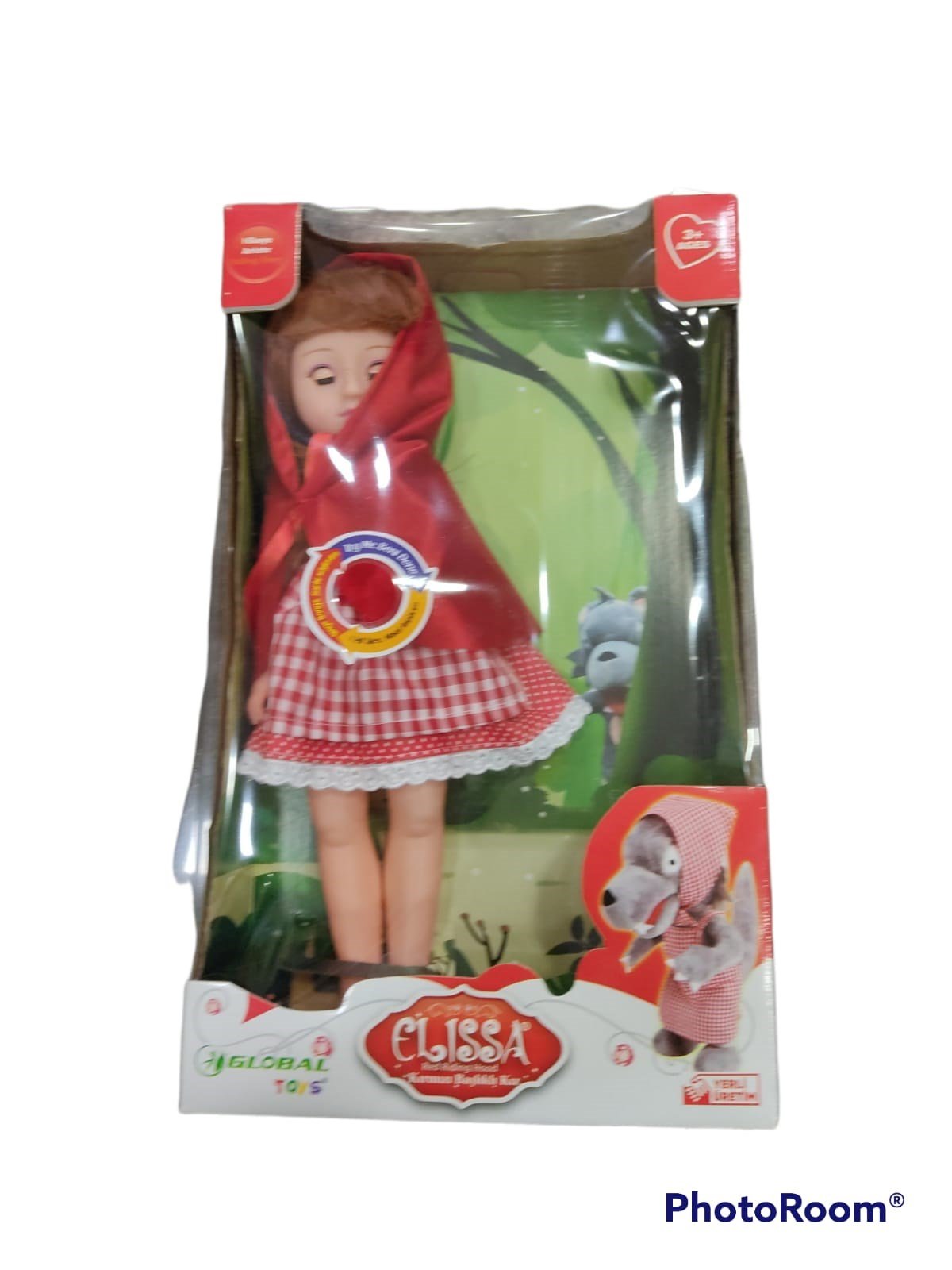 GLO.ELISA KIRMIZI BASLIKLI KIZ BEBEK 10064 (100644)