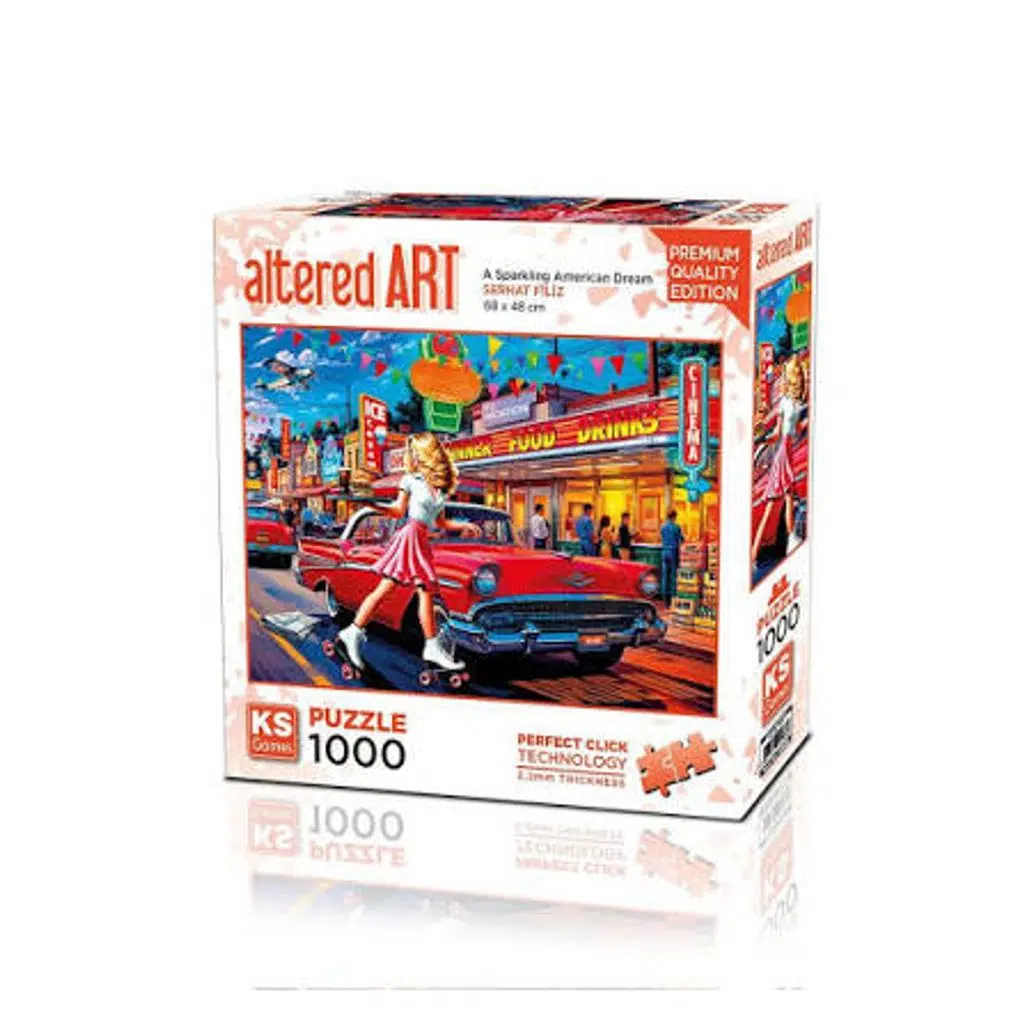 KS 1000 PCS PUZZLE ALTERED ART SPARKLING AMARICAN 20838