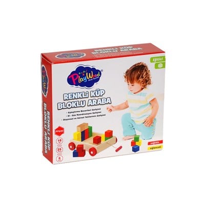 ONY.KUTUDA AHSAP RENKLI KUP BLOKLAR ARABA99312(312