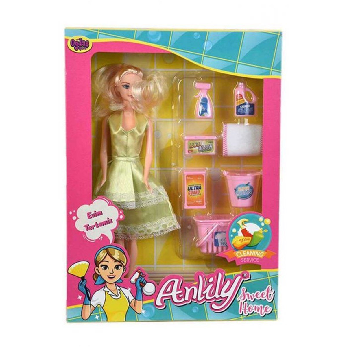 OYDA.KUTULU ANLILY TEMIZLIK SETLI BEBEK 02442