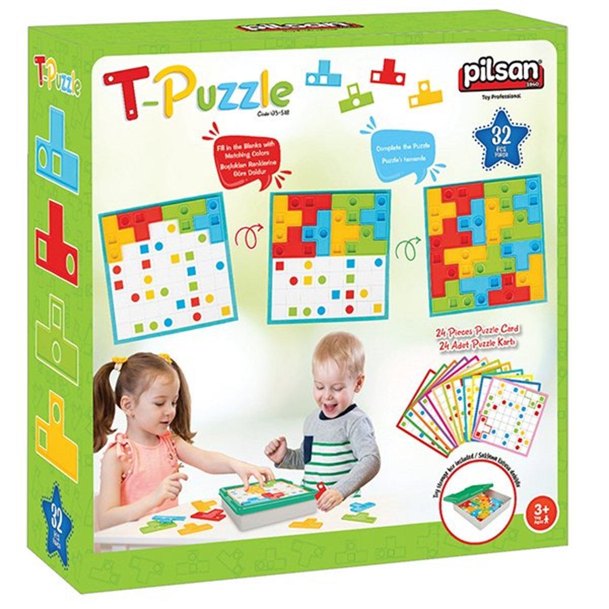 PILSAN 03-518 'T' PUZZLE 32 PARCA