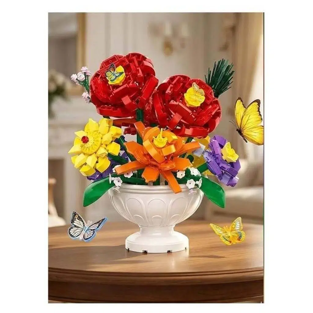 TOY.505 PARCA BLOK SAKSI CICEGI FLOWERS 12107 (123-16)