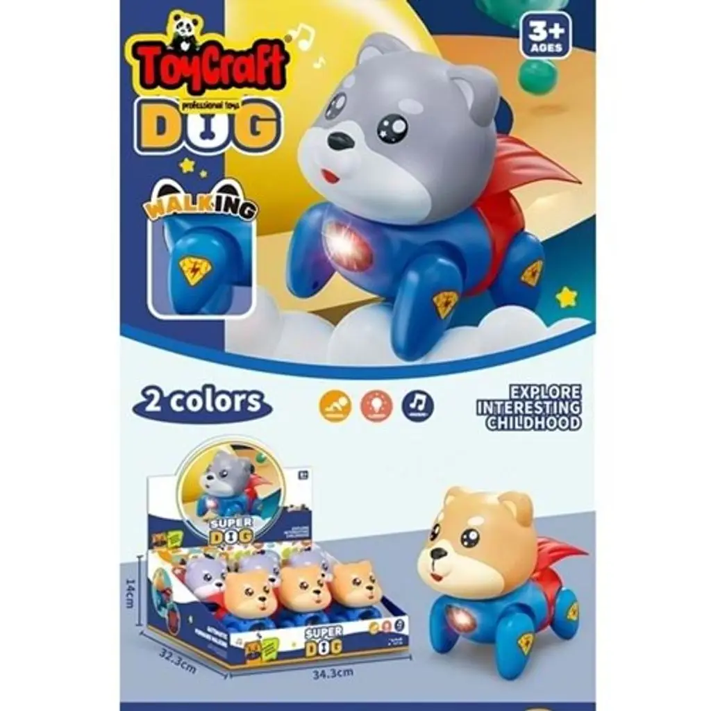 TOYCRAFT DISPLAY 6 LI ISIKLI MUZIKLI SUPER DOG 53818