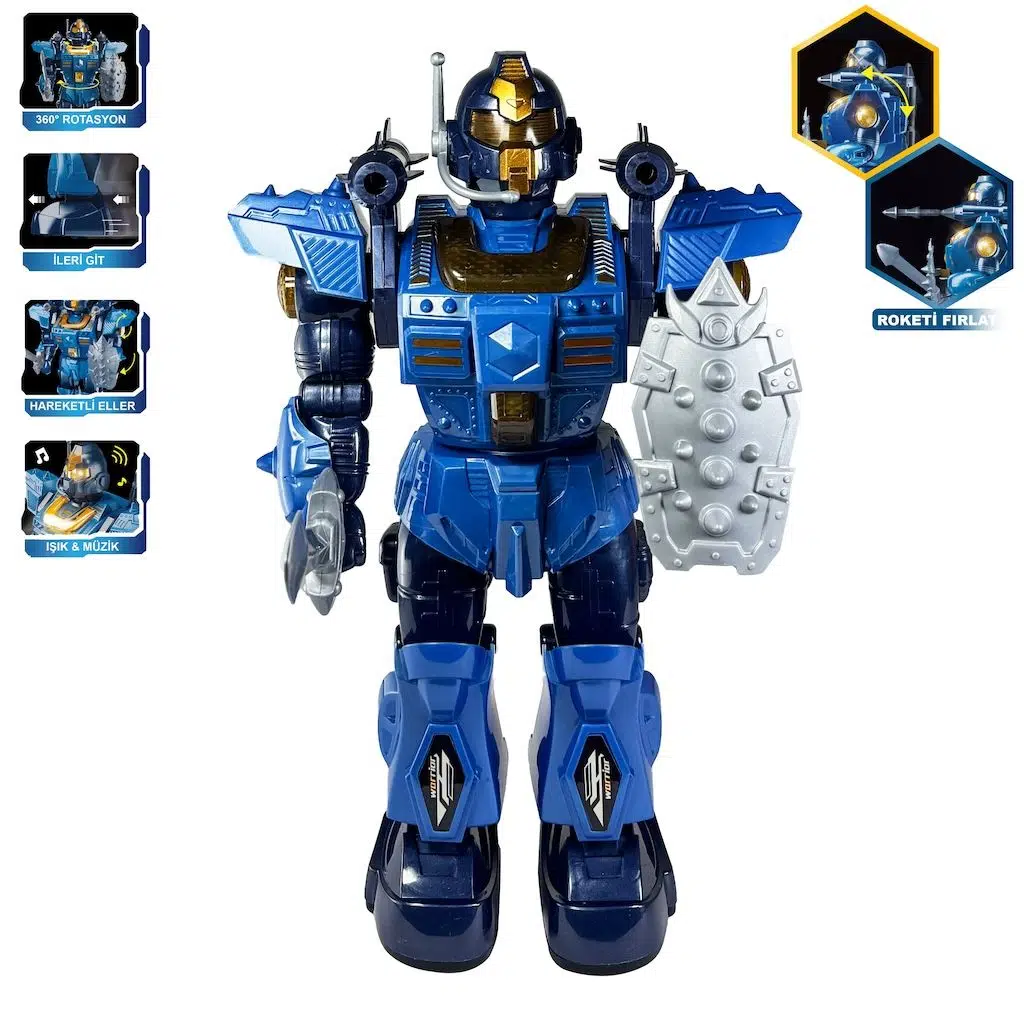 VRD ISIKLI MUZIKLI ROKET ATAN ROBOT 09515 (6051)