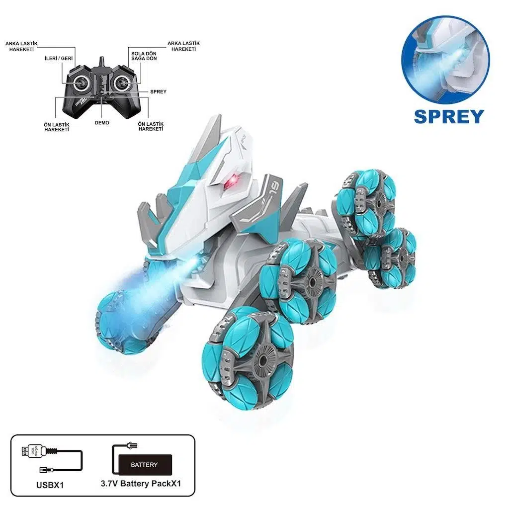 VRD.UZ.KUM.SARJLI BUHARLI 8 TEKER DINOZOR 09382 (666-821